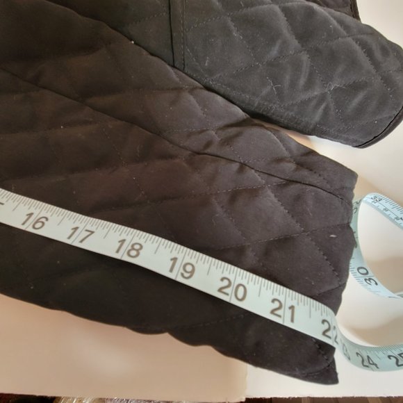 Gallery Brand Ladies Black Quilted Jacket Snap Up Front Pockets Size M - Picture 10 of 12